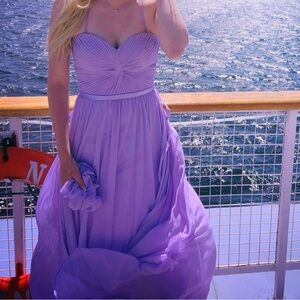 Lavender Corset-Back Prom Dress
